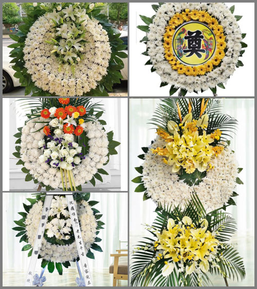 四川成都温江区寿安镇百花社区花圈速递